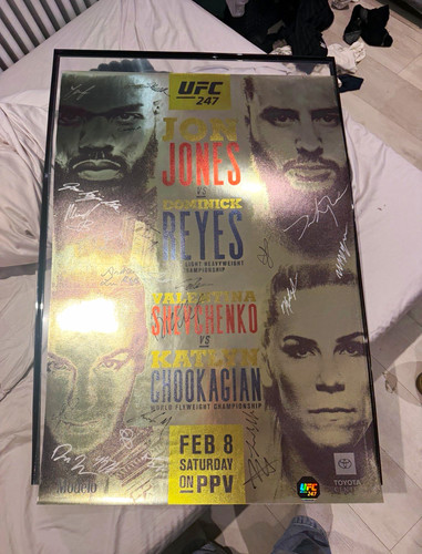 Ufc 247 signed poster - signed,