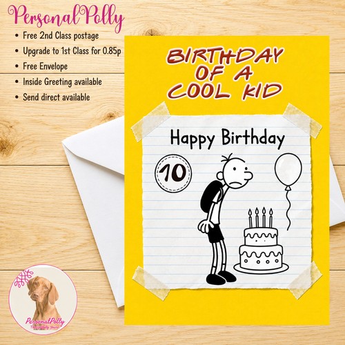 Personalised whimpy kid card - kid,