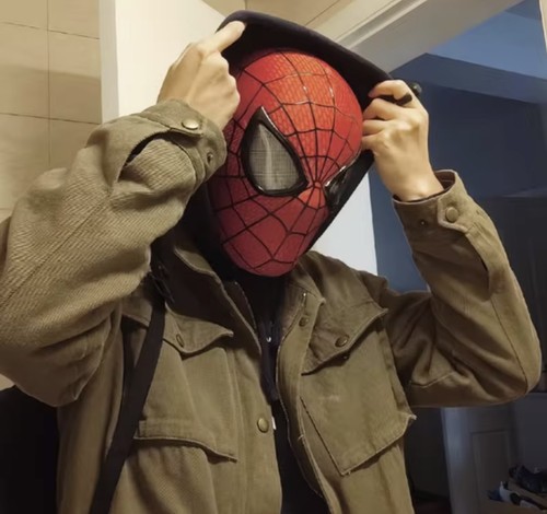 Spiderman mask eyes movable - mask,