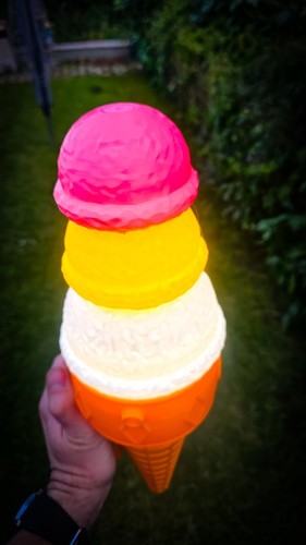 Three scoop ice cream - ice,