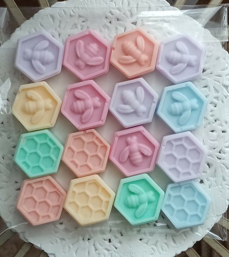 Honeycomb pastel coloured mini - coloured,