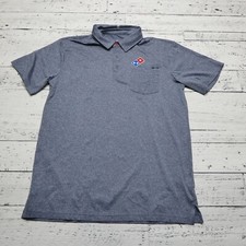 Dominos Gear Polo Shirt Mens M Dominos Pizza Employee Uniform Polyester Stretch