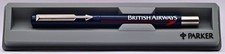Vintage Parker Vector Rollerball Pen with British Airways Logo From 1989 in case
