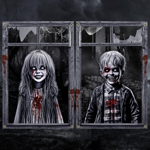 Large halloween window - large,
