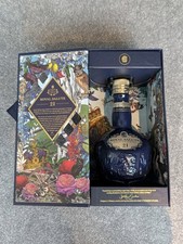 Royal Salute Scotch 21 Years Empty Whisky Bottle Embossed Porcelain Original Box
