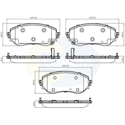 Brake pads set - brake, nissan