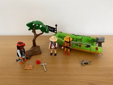 Playmobil 3042 Jungle River Raft set with figures and crocodile boat 