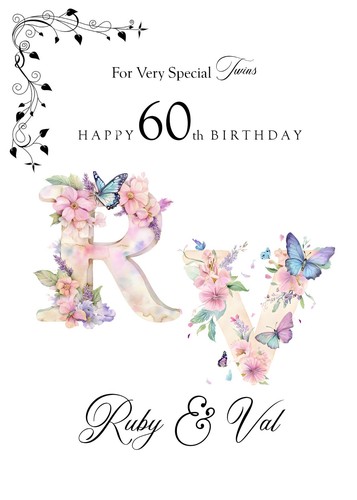 Twins birthday card - twins,