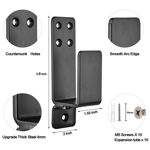 Steel door barricade brackets - steel,