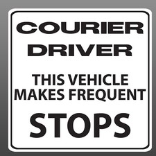 Delivery Driver Vehicle Makes Frequent Stops Vinyl Sticker Decal Car Vehicle