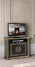 NEW AURORA ITALIAN HIGH GLOSS BLACK & GOLD TV UNIT