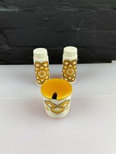Vintage Retro 1970s Royal Worcester Palissy Kalabar Salt & Pepper Mustard Cruet