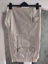 used 44 waist duke beige mens cargo trousers 32 inside leg good condition