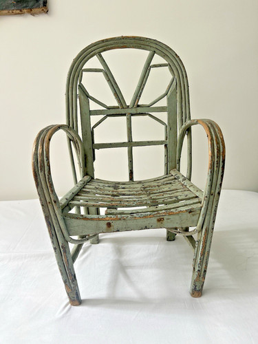 Antique wicker child chair - antique, child's