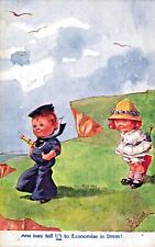 WW1 Comic Postcard C1916 Sailor Uniform Bell Bottoms Clothing Ration Gilson