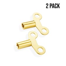 Solid Brass Radiator Bleed Key | Easy Grip, Plumbing Air Vent Valve Key Fits All