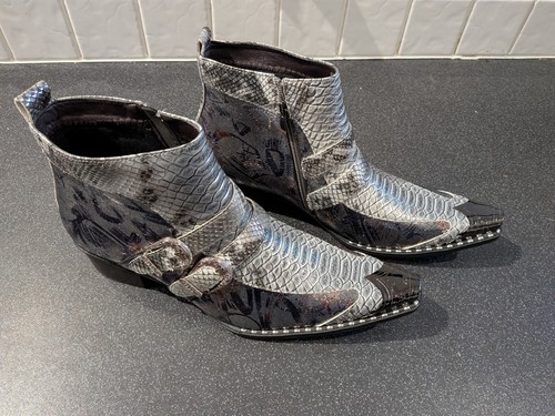 Snakeskin mens ankle - ankle, boots