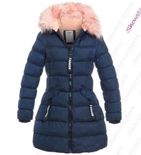 Girls Padded Parka Coat Faux