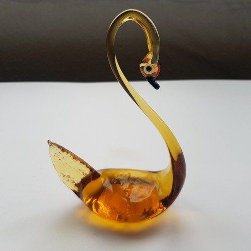 Murano amber glass - , bird
