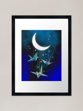 Origami cranes and - and, moon