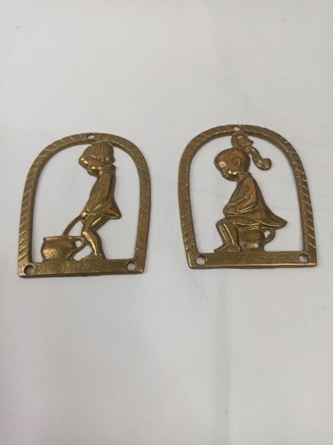 Door sign brass - sign, bathroom