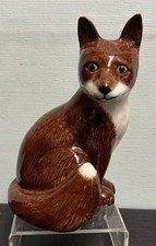 Quail Fox Money Box Ceramic Figurine