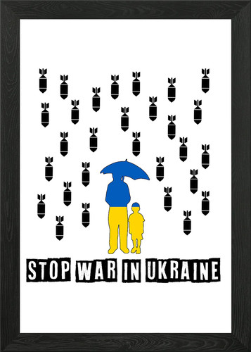 Stop war ukraine - ukraine, framed