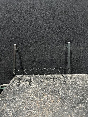 Black metal heart shaped - metal, heart-shaped