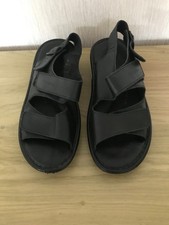 LOVELY BLACK LEATHER SANDALS FROM FLY FLOT, SIZE 5, EU38