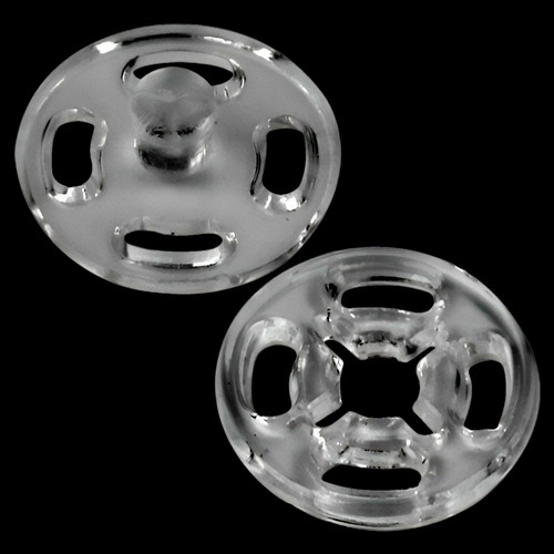 150pcs clear snap buttons - clear,