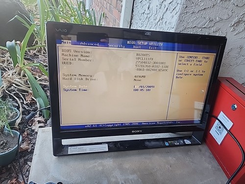 Sony vaio pcv a1111l - vaio, monitor