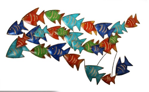 Metal wall art multicolored - metal,