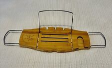 Bamboo Bathtub Tray Book Holder Caddy Shelf Shower Bathroom Tub Sets Accessories