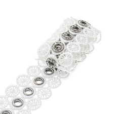 Lace Trim Ribbon Grommet