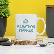 Marathon Wanker Mug Loves Running Athlete Gift Runner Gym Friend Jogging Present