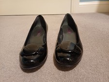 Jones Bootmaker Women's Black Leather Shoes With Button Detail