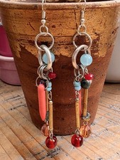 Modern vintage earrings - earrings, made
