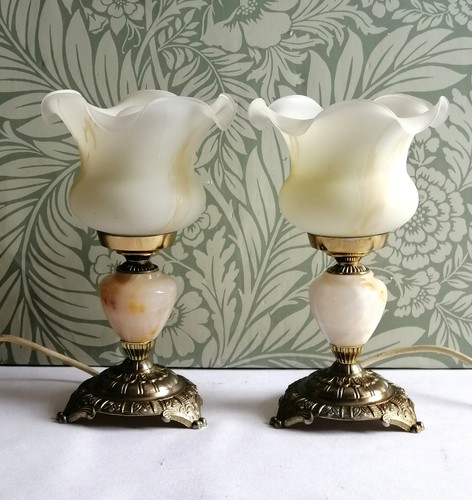 Pair mid century onyx - pair, of