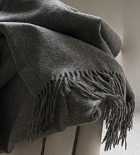 Luxury Dark Grey Wool/Cashmere