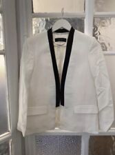 Zara Blazer white with black lapels 