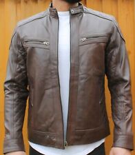 Men's Leather Biker Jacket, Sheep Skin Winter Protection, Genuine Leather
