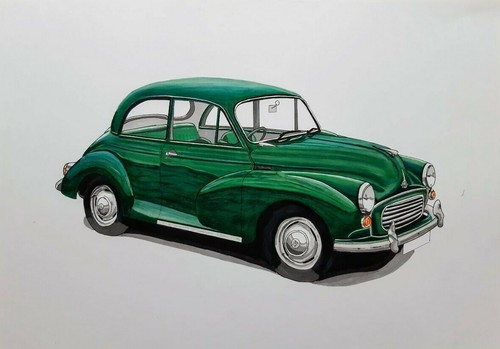 Vintage car morris - car,