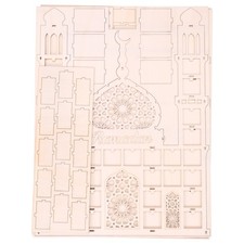 Eid Mubarak Countdown Calendar DIY Ramadan Decoration Wooden Small Candy4989