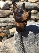 Rare Antique Carved Wood Glass