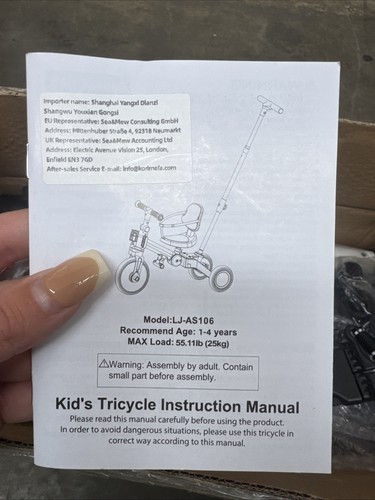 Childs trike with - childs, handle