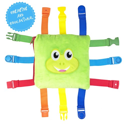 Frog plush toddler puzzle toy - frog,