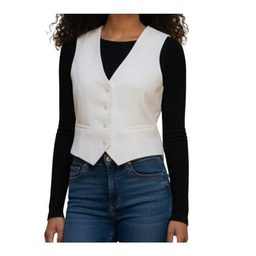 Women small white cropped - small,