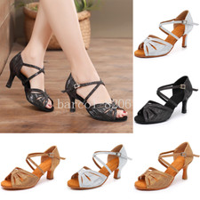 Women Ballroom Latin Dance Shoes Ladies Girls Tango Salsa Shoes 5cm heels Indoor