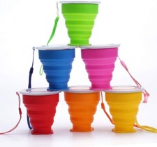 6x Silicone Folding Cups Bowl