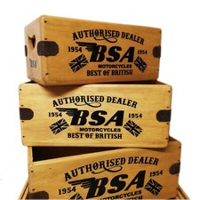Bsa vintage wooden box - wooden,